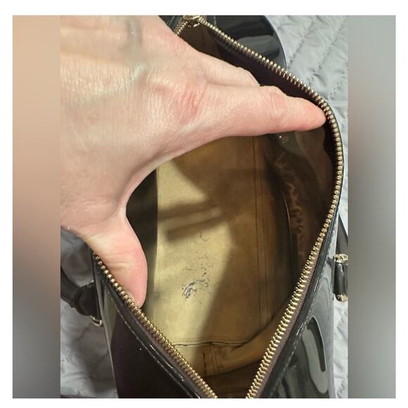 Furla Dark Brown/Beige Rubber and Leopard Print Leather Medium Candy Satchel - Picture 4 of 6